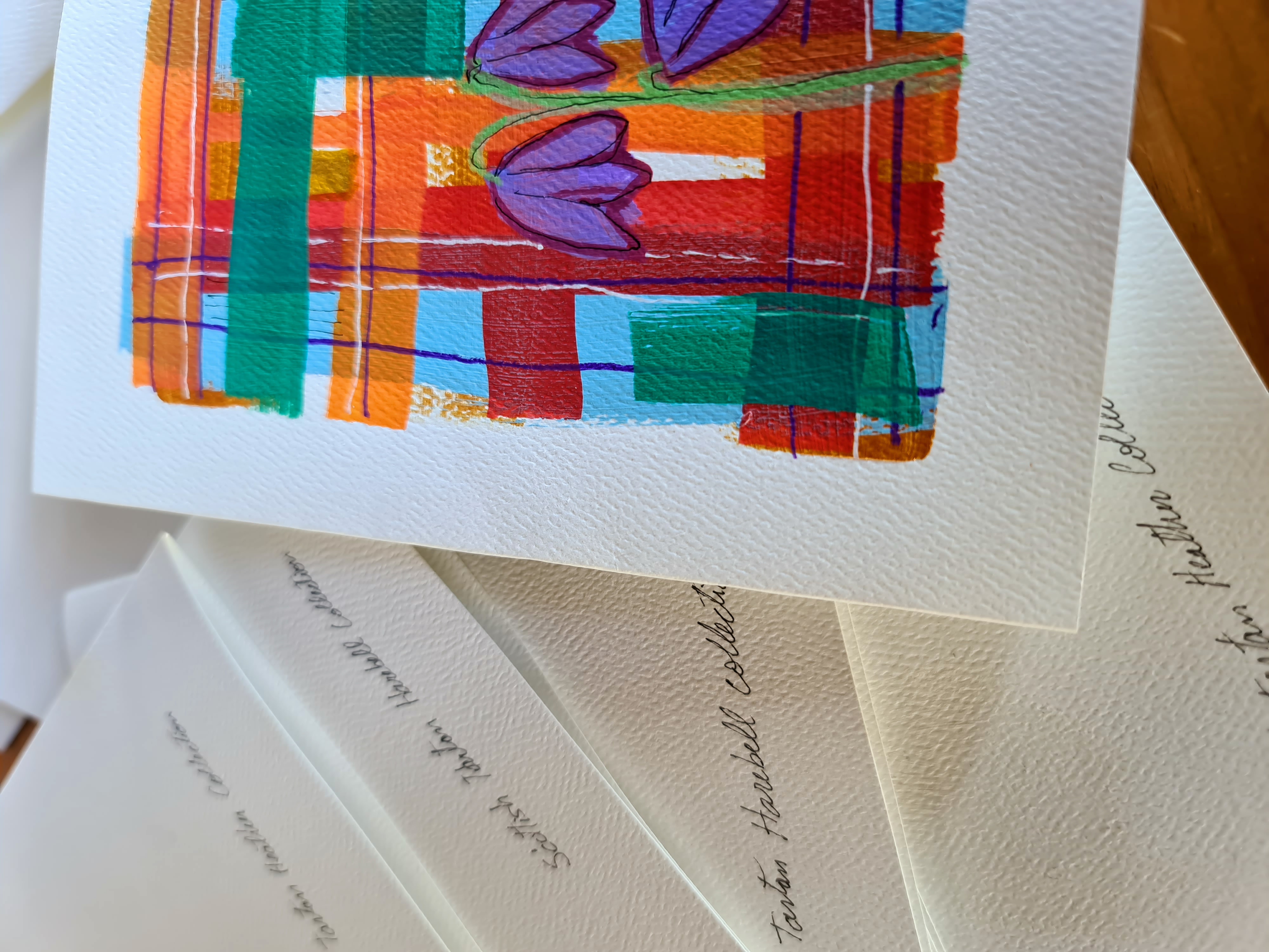 Original hand-painted art card from Rosa Kittsteiner's studio
